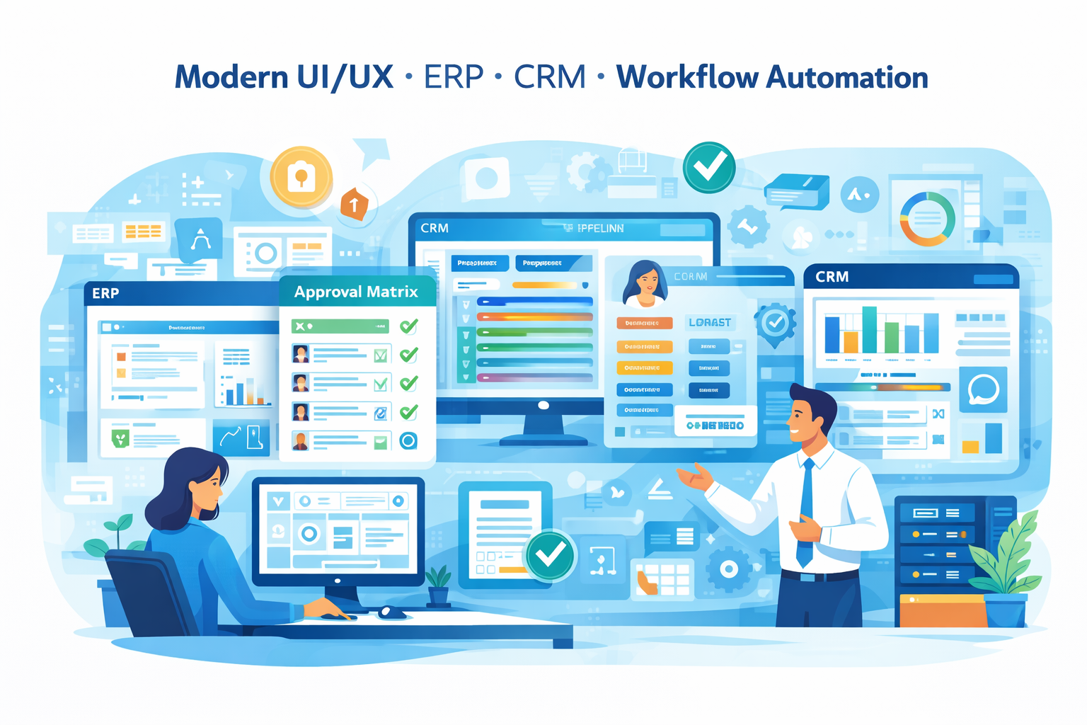 Dashboard showing real-time manufacturing production status or Custom CRM pipeline view for real estate
